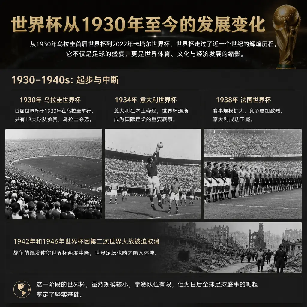 世界杯从1930年至今的发展变化