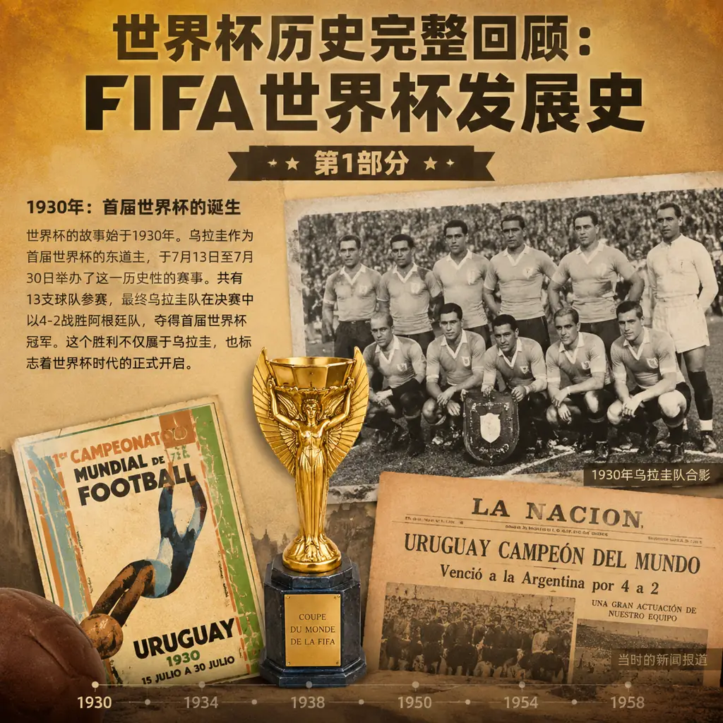 世界杯历史完整回顾：FIFA世界杯发展史