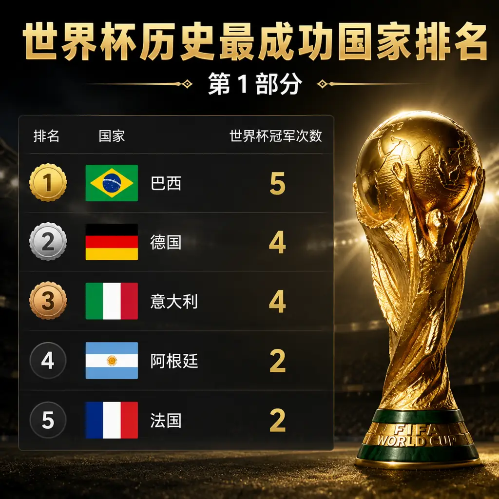 世界杯历史最成功国家排名