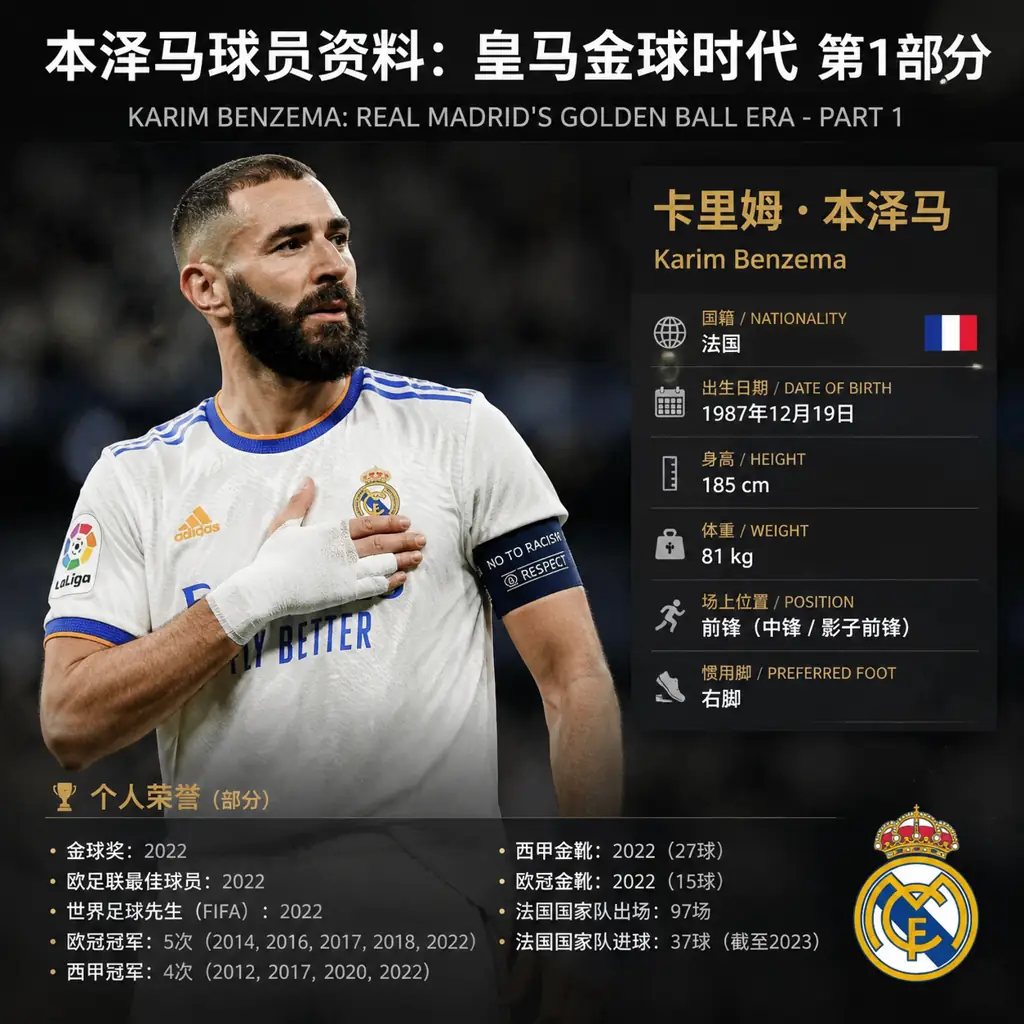 本泽马球员资料：皇马金球时代