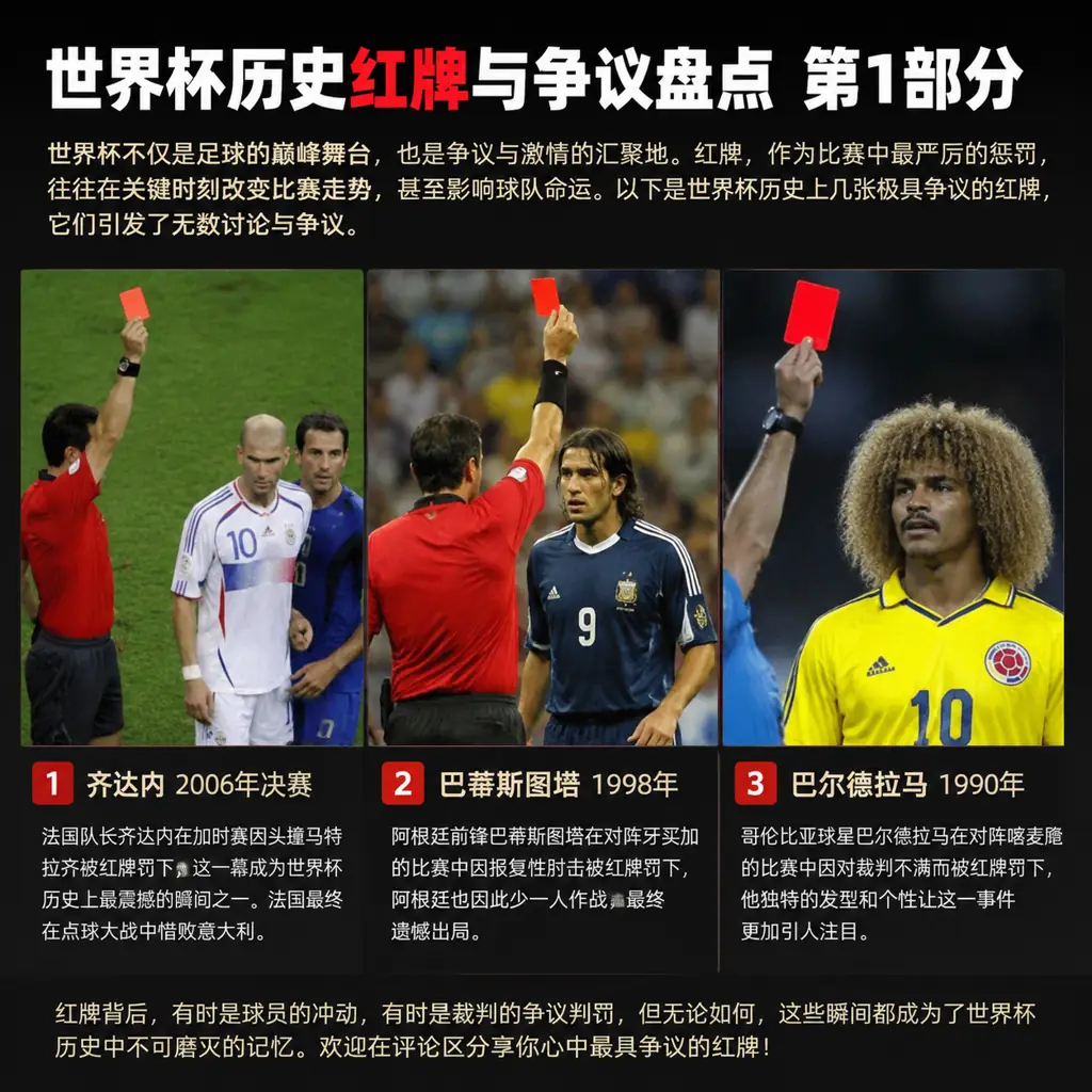 世界杯历史红牌与争议盘点
