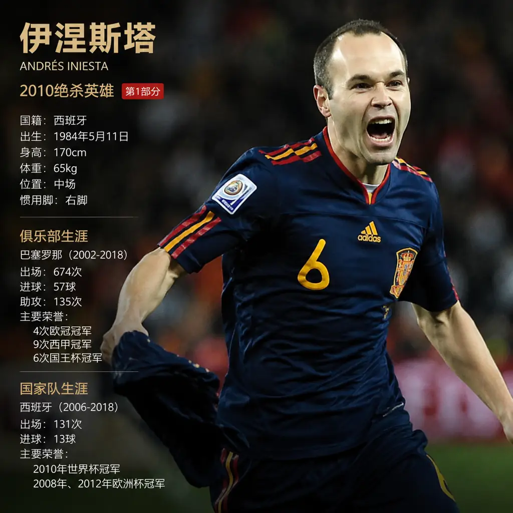 伊涅斯塔球员资料：2010绝杀英雄