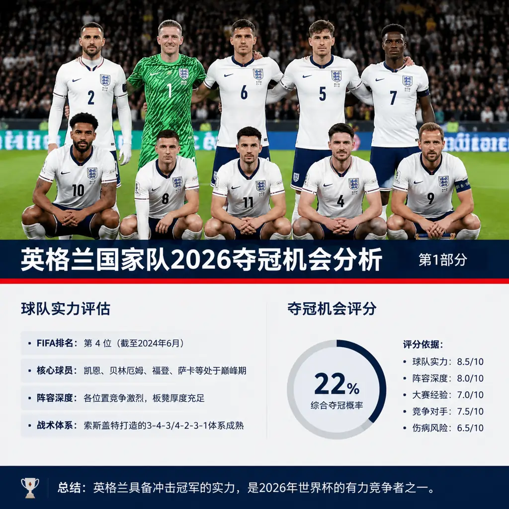 英格兰国家队2026夺冠机会分析